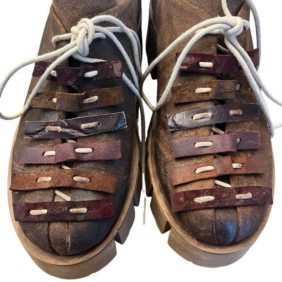 PAPUCEI Gemo Platform Chunky Heel‎ Shoe Street Wear Size 7.5 US  38 Euro NEW - Picture 8 of 12